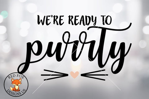 We're Ready to Purrty svg, png, dxf, wedding svg, engagement svg, engaged svg SVG RedFoxDesignsUS 