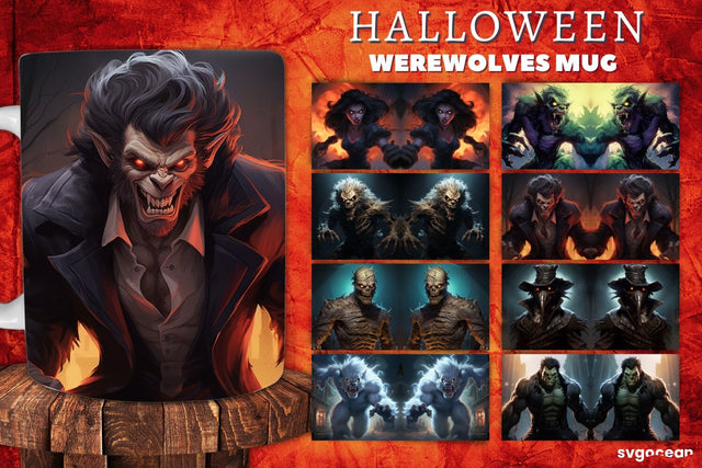 Werewolves Mug Wrap Bundle | 11 Oz | Sublimation Sublimation SvgOcean 