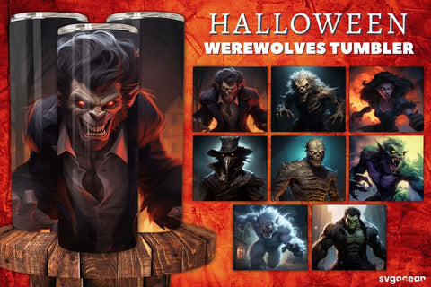 Werewolves Tumbler Wrap Bundle | 20 Oz | Sublimation Sublimation SvgOcean 