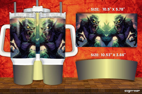 Werewolves Tumbler Wrap Bundle | 40 Oz | Sublimation Sublimation SvgOcean 