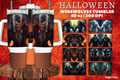 Werewolves Tumbler Wrap Bundle | 40 Oz | Sublimation Sublimation SvgOcean 