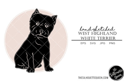 West Highland White Terrier Sketch SVG Loveleen Kaur 