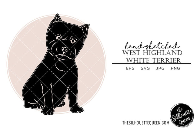 West Highland White Terrier Sketch SVG Loveleen Kaur 