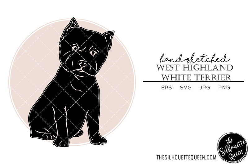 West Highland White Terrier Sketch SVG Loveleen Kaur 
