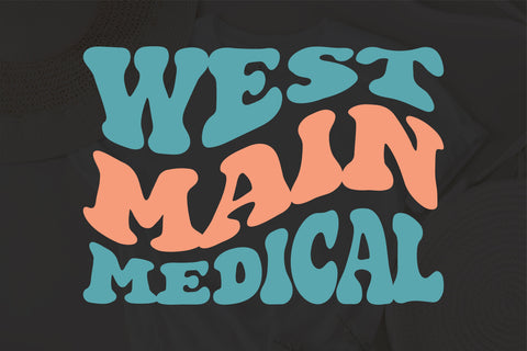 West main medical svg wavy style svg, EPS PNG Cricut Instant Download SVG Fauz 