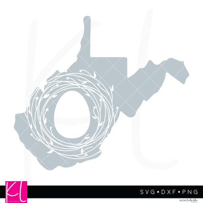 West Virginia Easter Monogram SVG Kelly Lollar Designs 
