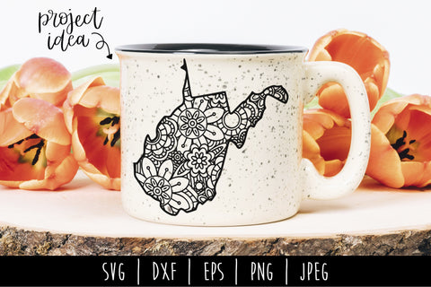 West Virginia Mandala Zentangle SVG SavoringSurprises 