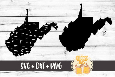 West Virginia - Solid & Grunge SVG Cheese Toast Digitals 