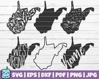 West Virginia State SVG MintyMarshmallows 
