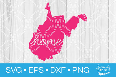 West Virginia State with Home SVG SavanasDesign 