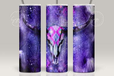 Western Aztec Cow Skull Png, Cow Hide Skull Western Tumbler Wrap, Southwest Print Sublimation Design, 20 oz Skinny Tumbler, Digital Download Sublimation Syre Digital Creations 