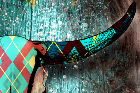 Western Aztec Cow Skull Png, Cow Hide Skull Western Tumbler Wrap, Southwest Print Sublimation Design, 20 oz Skinny Tumbler, Digital Download Sublimation Syre Digital Creations 