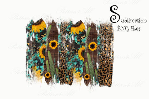 Western Brushstrokes Png, Sunflower Leopard Cowhide Brushstrokes Png,Cactus Png, Leopard Png, Clipart Png, Brushstrokes Png,Instant Download Sketch DESIGN ArtStudio 