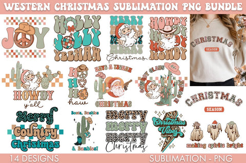 Western Christmas Bundle PNG Sublimation Sublimation Freeling Design House 
