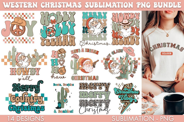 Western Christmas Bundle PNG Sublimation Sublimation Freeling Design House 
