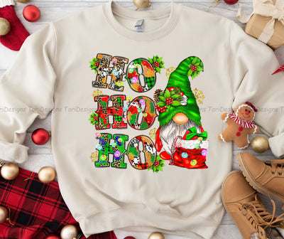 Western Christmas Gnome Merry Christmas Light Sublimation Design Download Sublimation ToriDesigns 