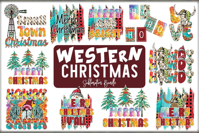 Western Christmas Sublimation Bundle Sublimation Jagonath Roy 