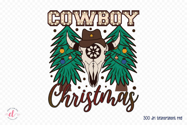 Western Christmas Sublimation - Cowboy Christmas Sublimation CraftLabSVG 