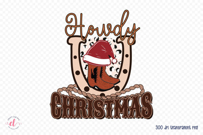 Western Christmas Sublimation - Howdy Christmas Sublimation CraftLabSVG 