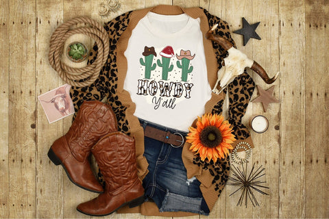 Western Christmas Sublimation, Howdy Y'all Sublimation CraftLabSVG 