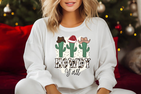 Western Christmas Sublimation, Howdy Y'all Sublimation CraftLabSVG 