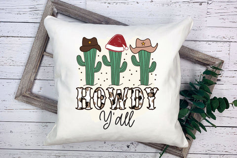 Western Christmas Sublimation, Howdy Y'all Sublimation CraftLabSVG 