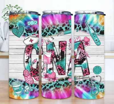 Western CNA 20oz Skinny Tumbler Design Sublimation, Certified Nurse Assistant Tumbler Png, Leopard Cowhide Nurse Tumbler Png, Color Leopard Nurse Tumbler Sublimation AdriOP 