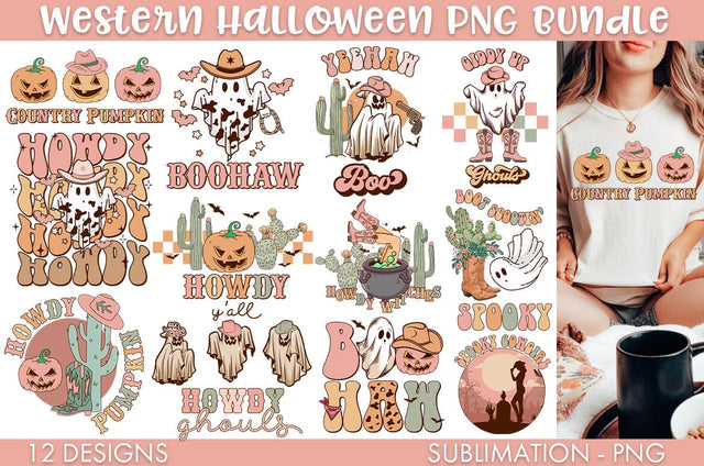 Western Halloween Sublimation PNG Bundle Sublimation Freeling Design House 