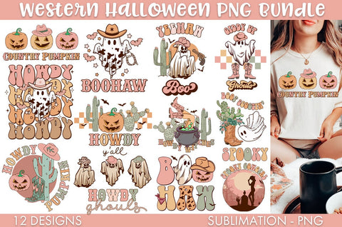 Western Halloween Sublimation PNG Bundle Sublimation Freeling Design House 