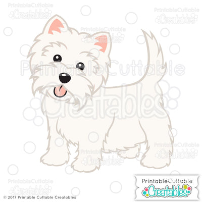 Western Highland Terrier SVG Printable Cuttable Creatables 