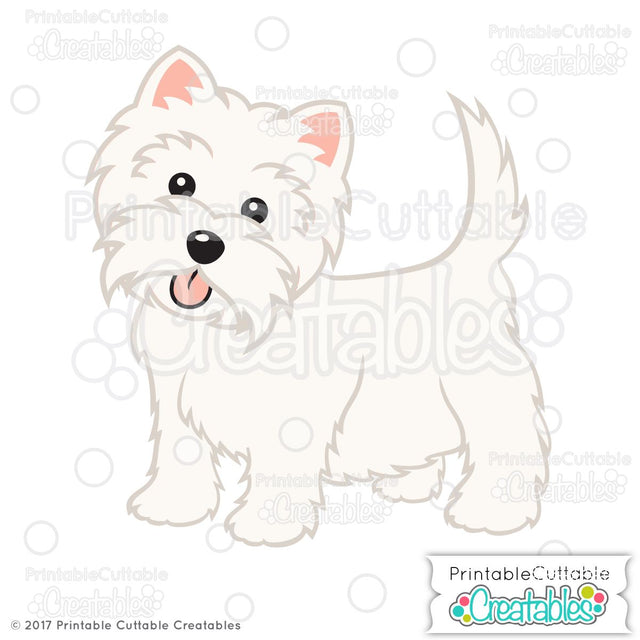 Western Highland Terrier SVG Printable Cuttable Creatables 