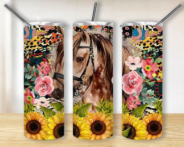 Western Horse And Desert 20oz Skinny Tumbler Png Sublimation Design, Horse Tumbler Png, Western Tumbler Png Sublimation Sublimation BouDesign 