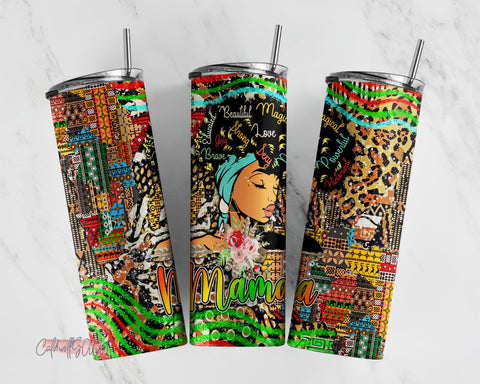 Western Juneteent Afro Bun Mama Tumbler Png Sublimation Design,20oz Skinny Tumbler Png,Juneteenth 1865 Png,Black Mama Png,Afro Png Downloads Sublimation CaldwellArt 