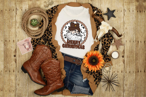 Western Merry Christmas Sublimation PNG Sublimation CraftLabSVG 