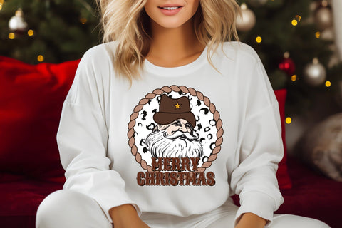 Western Merry Christmas Sublimation PNG Sublimation CraftLabSVG 