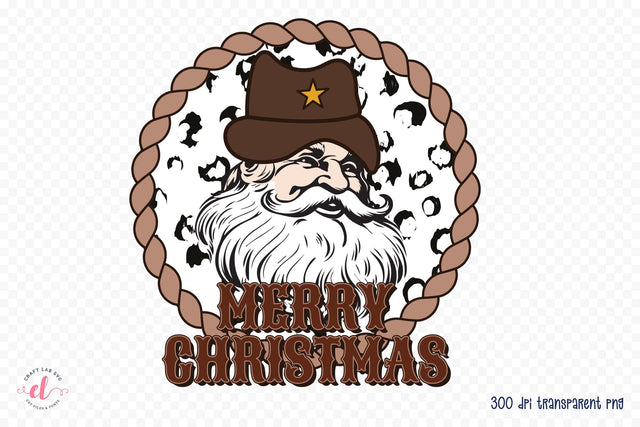 Western Merry Christmas Sublimation PNG Sublimation CraftLabSVG 