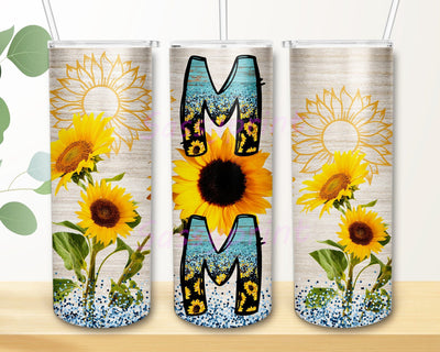 Western Mom 20oz Tumbler Template, Sunflower Mom Glitter Tumbler Png, Sunflower Tumbler Design, Mothers Day Gift, Digital Download Sublimation sassyprint 
