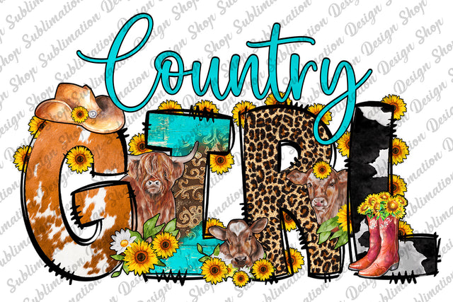 Western Png, Country Girl Png, Cowgirl Png, Cow Png, Leopard Cowhide, Sunflower Png, Farm Girl Png, Sublimation Designs, Digital Download Sublimation SublimationDesignShop 