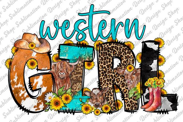 Western Png, Western Girl Png, Cowgirl Png, Cow Png, Leopard Cowhide, Sunflowers Png, Farm Girl Png, Sublimation Designs, Digital Download Sublimation SublimationDesignShop 