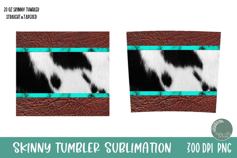 Western Skinny Tumbler PNG-Turquoise Tumbler Wrap PNG Sublimation Linden Valley Designs 