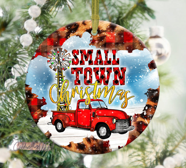 Western Small Town Christmas Ornament Png Sublimation Design,Christmas Ornament Png, Merry Christmas Png, Ornament Png, Digital Download Sublimation CaldwellArt 