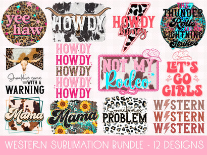 Western Sublimation PNG Bundle Sublimation The Wild Daisy 