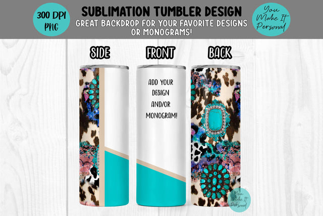 Western Sublimation Tumbler Design, Also Great For Water Slides! Sublimation You Make It Personal 