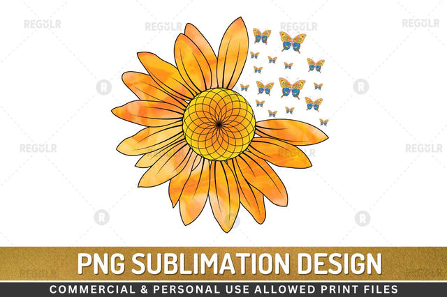 Western Sunflower Clipart SVG Sublimation Regulrcrative 