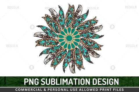 Western Sunflower Clipart SVG Sublimation Regulrcrative 