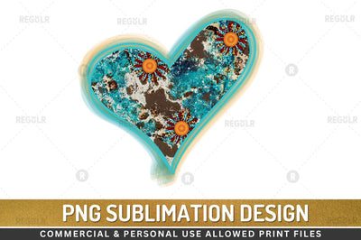 Western Sunflower Love SVG Sublimation Regulrcrative 