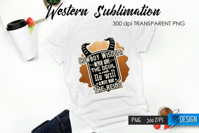 Western T-Shirt Sublimation. Cowboy T-Shirt Design v.11 Sublimation Fly Design 