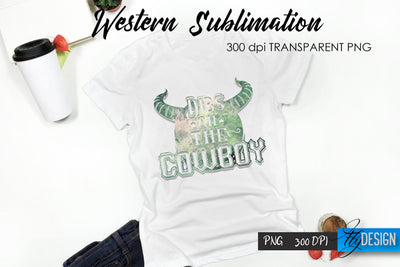 Western T-Shirt Sublimation. Cowboy T-Shirt Design v.13 Sublimation Fly Design 