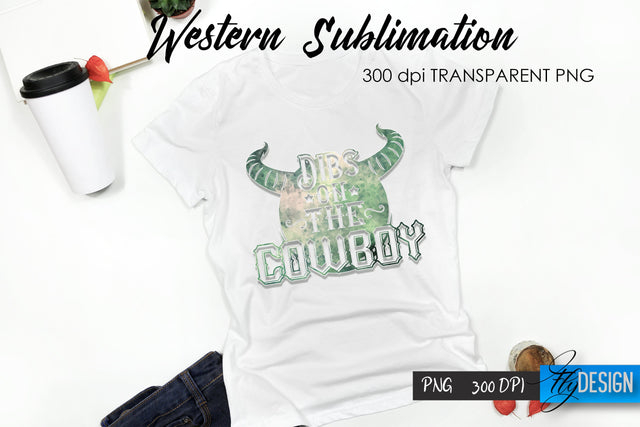 Western T-Shirt Sublimation. Cowboy T-Shirt Design v.13 Sublimation Fly Design 