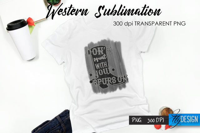Western T-Shirt Sublimation. Cowboy T-Shirt Design v.14 Sublimation Fly Design 